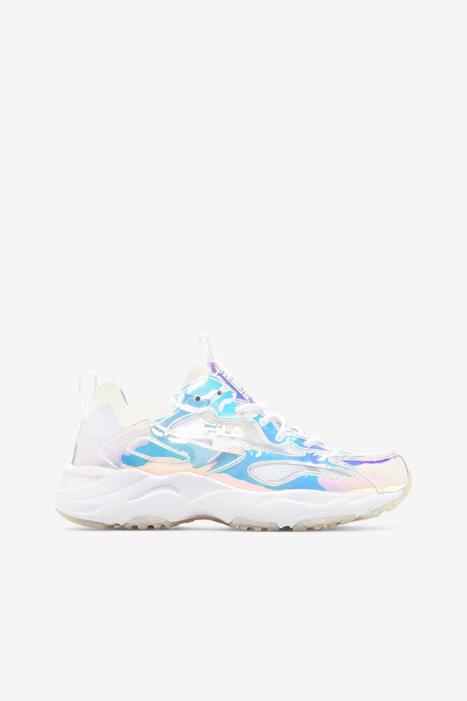 Fila Ray Tracer Iridescent Trainers White - Womens - 95261ONPF